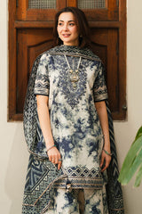 Unstitched Digital Khaddar 3 Piece Suit VS-201