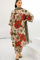 Unstitched Digital Khaddar 3 Piece Suit VS-207