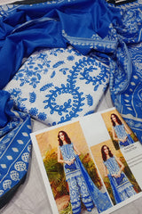 Unstitched Digital Khaddar 3 Piece Suit VS-209