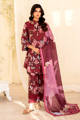 Unstitched Digital Khaddar 3 Piece Suit VS-212