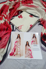 Unstitched Digital Khaddar 3 Piece Suit VS-220