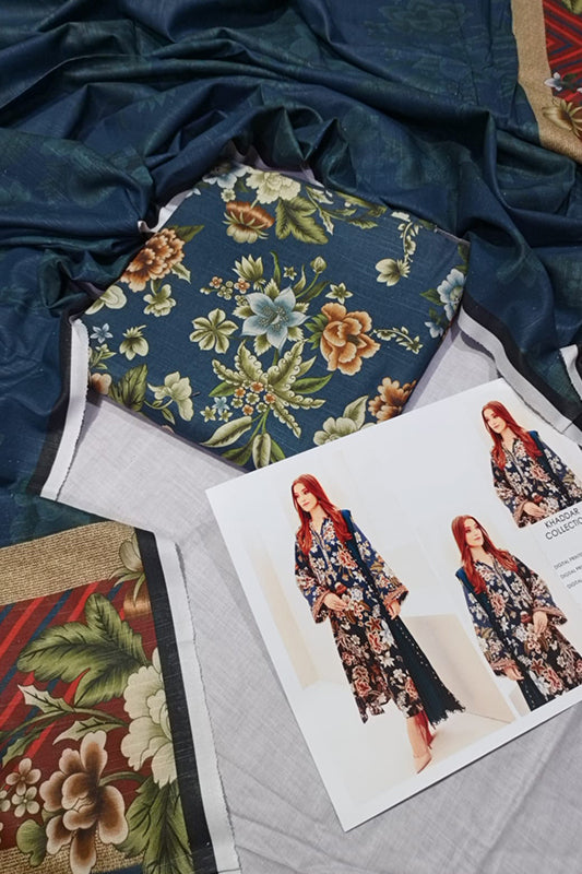 Digital Khaddar 3 Piece Suit  VS-203