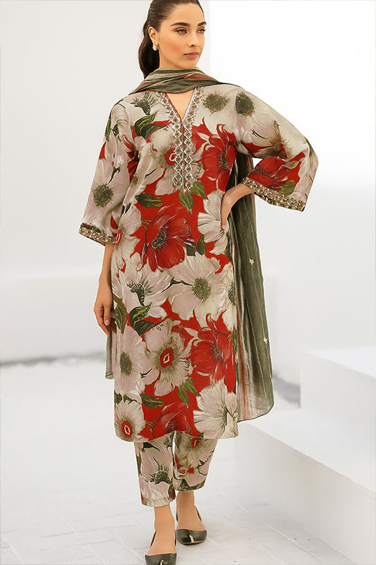 Digital Khaddar 3 Piece Suit  VS-207
