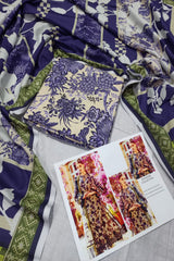 Unstitched Digital Khaddar 3 Piece Suit  VS-211