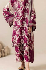 Unstitched Digital Khaddar 3 Piece Suit  VS-214