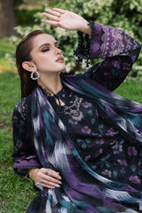 Unstitched Digital Khaddar 3 Piece Suit  VS-215