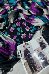 Unstitched Digital Khaddar 3 Piece Suit  VS-215