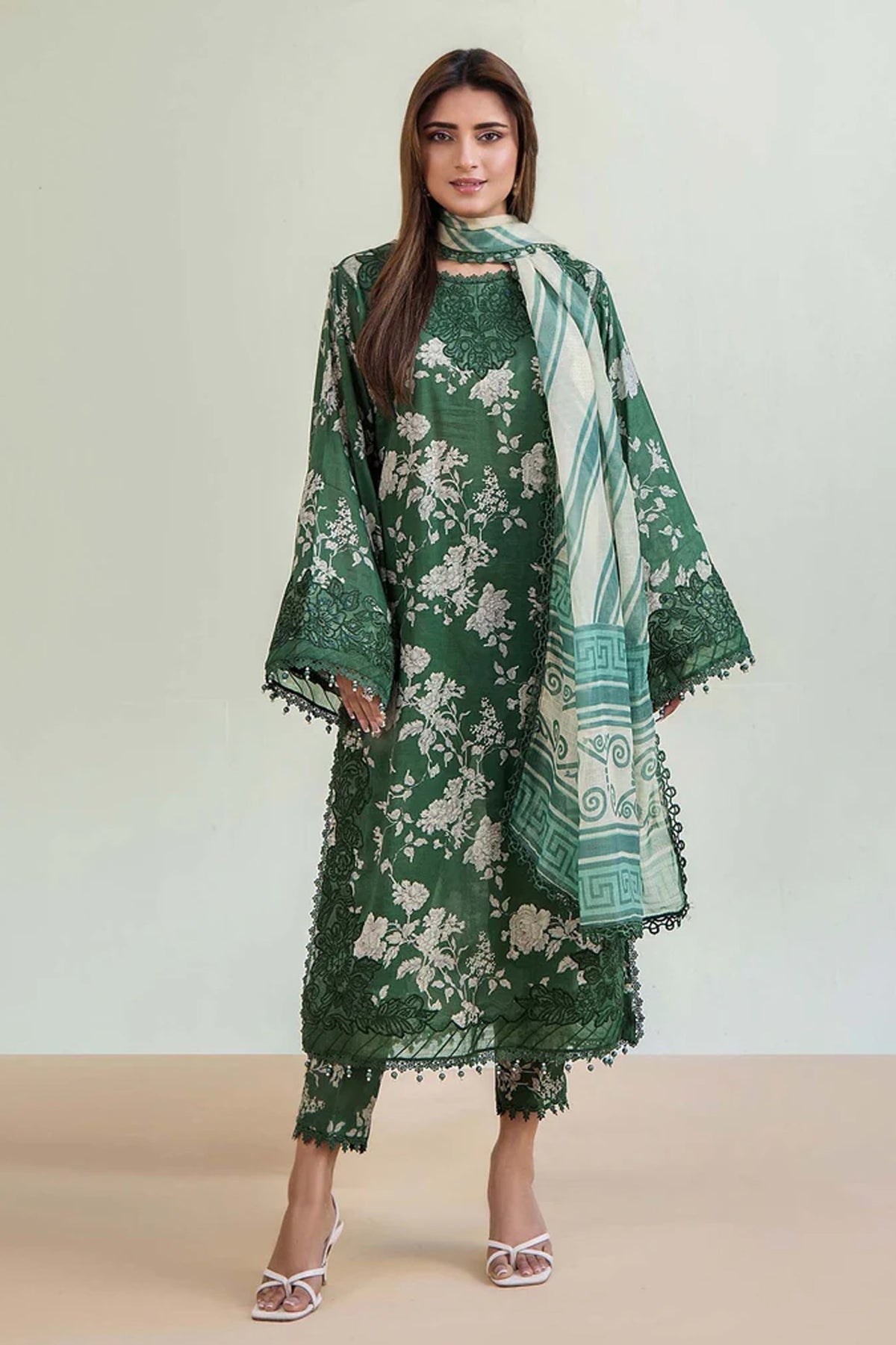 Unstitched Digital Khaddar 3 Piece Suit  VS-219